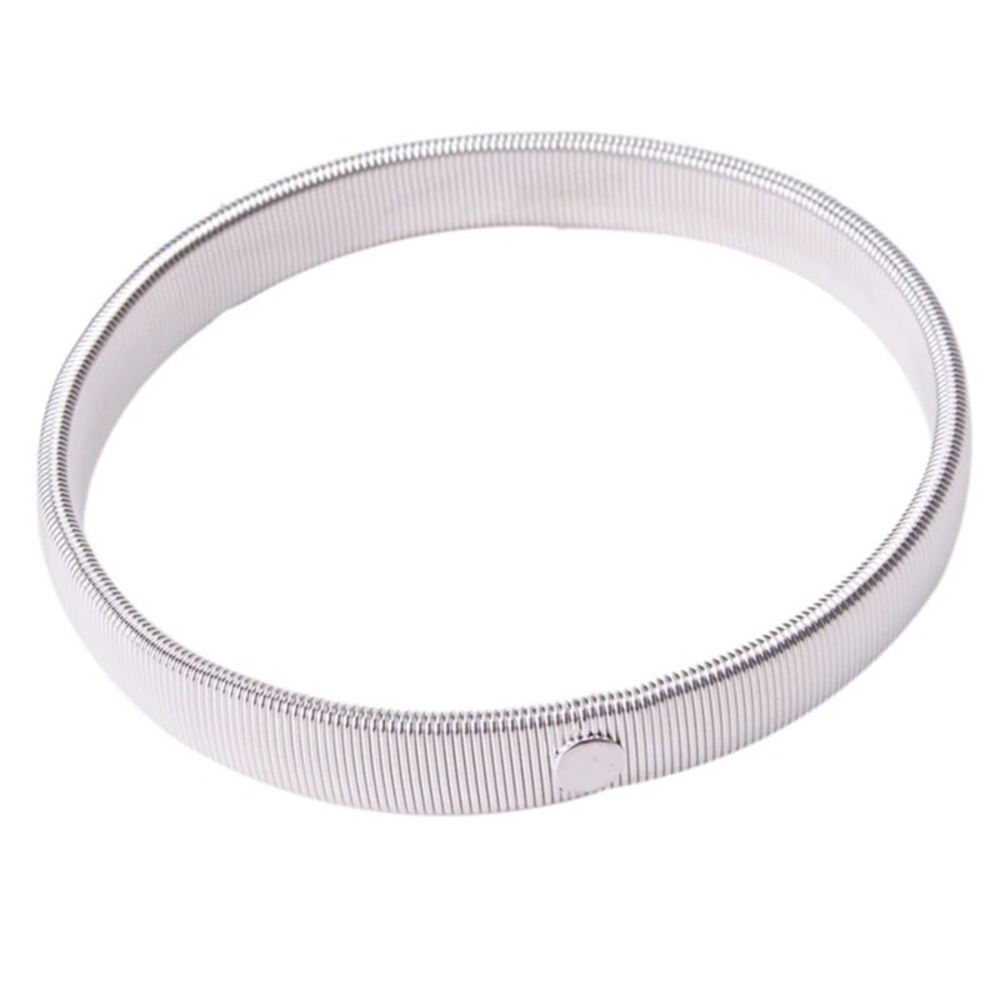 Men Stainless Steel Punk Style Elastic Metal Armband Bracelet - Picture 9 of 16